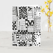 Geïnspireerde Indiase Abstracte figuren Kaart (Gele Bloem)