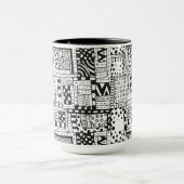 Geïnspireerde Indiase Abstracte figuren Mok (Midden)