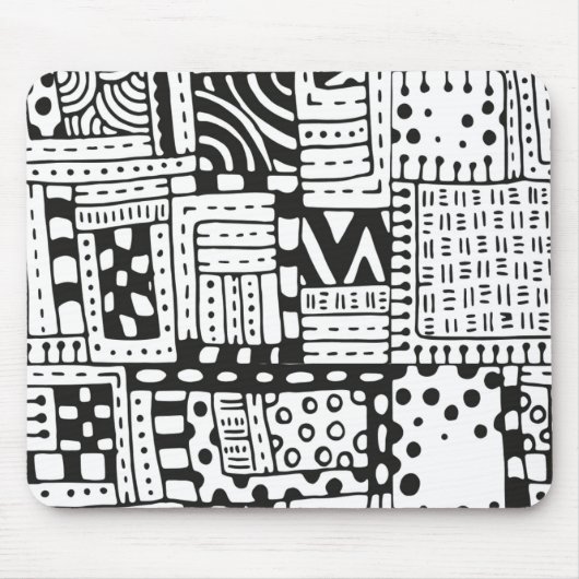 Geïnspireerde Indiase Abstracte figuren Muismat (Voorkant)