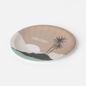  geïnspireerde Island Beach Wedding Papieren Bordje (Gekanteld)