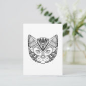 Geïnspireerde kat briefkaart (Staand voorkant)