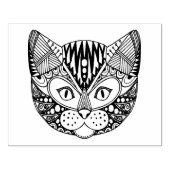 Geïnspireerde kat rubberstempel (Afrduk)