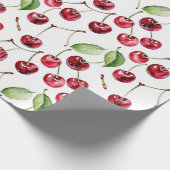  geïnspireerde kersen en bladeren cadeaupapier (Hoek)