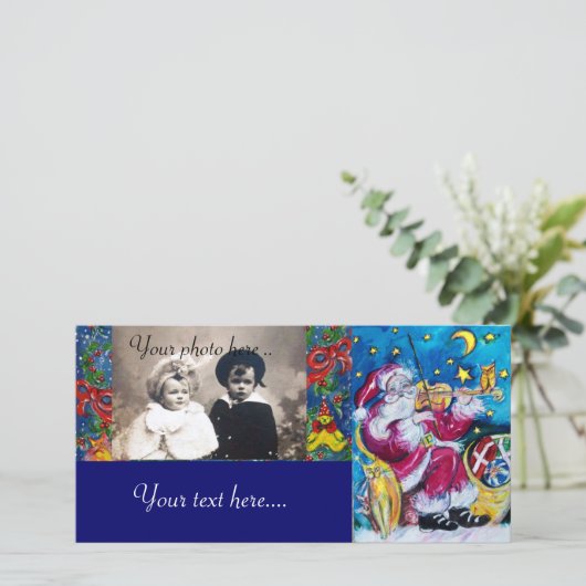 GEÏNSPIREERDE KERSTMAN FEESTDAGENKAART (Staand voorkant)