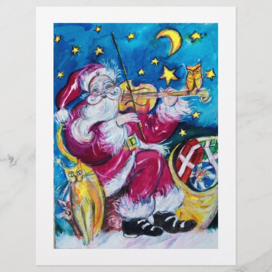 GEÏNSPIREERDE KERSTMAN VIOOLSPELER Kerstmis Flyer (Voorkant)