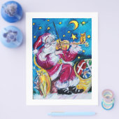GEÏNSPIREERDE KERSTMAN VIOOLSPELER Kerstmis Flyer (Enkel)