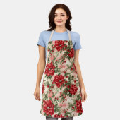  geïnspireerde kerstpoinsettias schort (Gedragen)