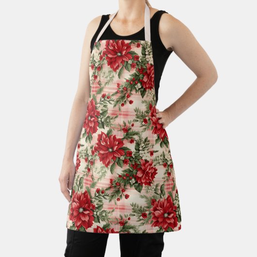  geïnspireerde kerstpoinsettias schort (Insitu)