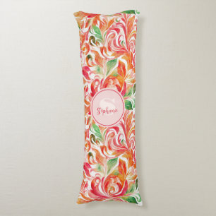 -geïnspireerde kleurrijke Paisley bladpatroon (5) Lichaamskussen