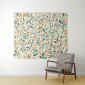 -geïnspireerde kleurrijke Paisley Leaf Pattern (3) Wandkleed (In Situ (horizontaal))