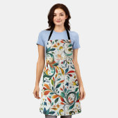 -geïnspireerde kleurrijke Paisley Leaf Pattern Schort (Gedragen)