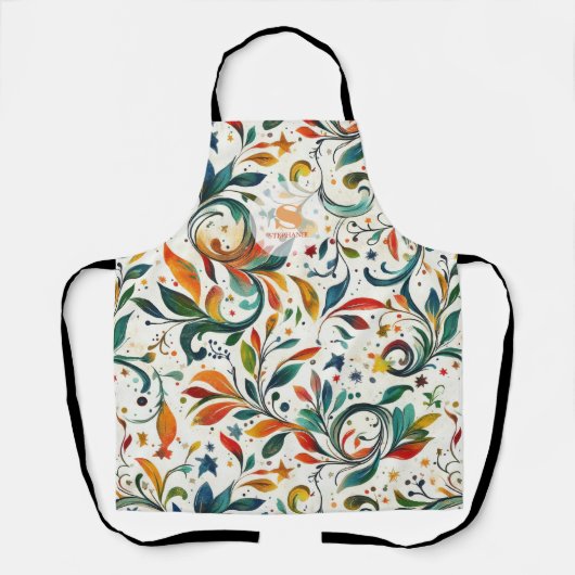 -geïnspireerde kleurrijke Paisley Leaf Pattern Schort (Voorkant)