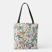 -geïnspireerde kleurrijke Paisley Leaf Pattern Tote Bag (Achterkant)