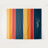 -geïnspireerde kleurrijke strepen ontwerp wandtapi wandkleed (Voorkant (horizontaal))