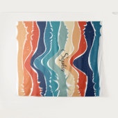 -geïnspireerde kleurrijke strepen ontwerp wandtapi wandkleed (Voorkant (horizontaal))