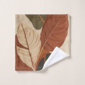 Geïnspireerde lagen | Moderne bladschilderkunst Bad Handdoek (Wasdoekje)