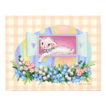 Geïnspireerde Lamb in Paaseieren Art Print