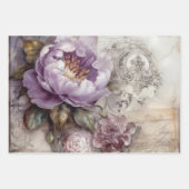 geïnspireerde lavendel pioenrozen inpakpapier vel (Voorkant 3)