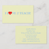 Geïnspireerde leerleraar-leermeester-leerling visitekaartje (Voorkant / Achterkant)