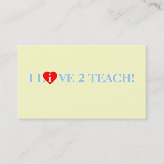 Geïnspireerde leerleraar-leermeester-leerling visitekaartje (Voorkant)