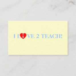 Geïnspireerde leerleraar-leermeester-leerling visitekaartje