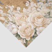  geïnspireerde leeuw & witte rozen decoupage tissuepapier (Detail)