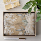  geïnspireerde leeuw & witte rozen decoupage tissuepapier (Geschenk)