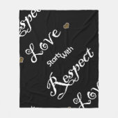 Geïnspireerde liefde en respect Gezegde citaat Fleece Deken (Voorkant)
