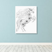 Geïnspireerde Magic Unicorn 6 Canvas Afdruk (Insitu (Houten vloer))