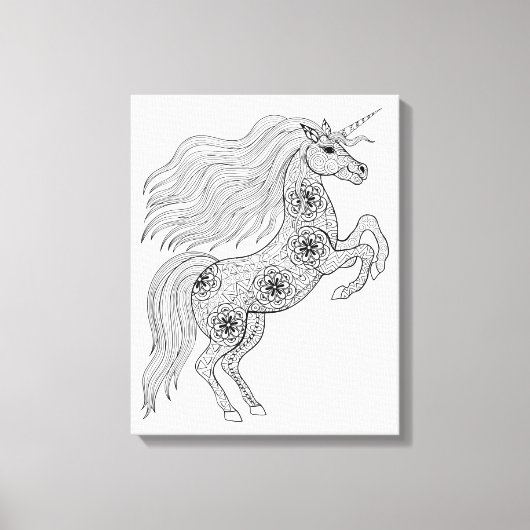 Geïnspireerde Magic Unicorn 6 Canvas Afdruk (Voorkant)