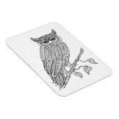 Geïnspireerde Magische Owl die op Tak zit Magneet (Rechterzijde)