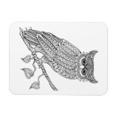 Geïnspireerde Magische Owl die op Tak zit Magneet (Horizontaal)