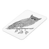 Geïnspireerde Magische Owl die op Tak zit Magneet (Linkerzijde)