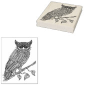 Geïnspireerde Magische Owl die op Tak zit Rubberstempel (Gestempeld)