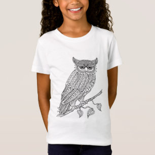 Geïnspireerde Magische Owl die op Tak zit T-shirt