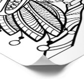 Geïnspireerde Magische Owl Zitten op Tak 2 Poster (Hoek)