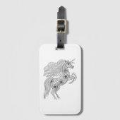 Geïnspireerde magische unicorn bagagelabel (Voorkant (verticaal))