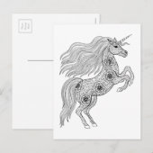 Geïnspireerde magische unicorn briefkaart (Voorkant / Achterkant)