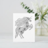 Geïnspireerde magische unicorn briefkaart (Staand voorkant)