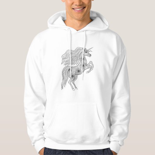 Geïnspireerde magische unicorn hoodie (Voorkant)