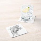 Geïnspireerde magische unicorn kartonnen onderzetters (Insitu)