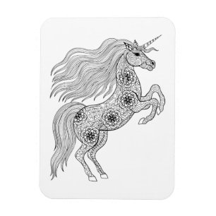 Geïnspireerde magische unicorn magneet