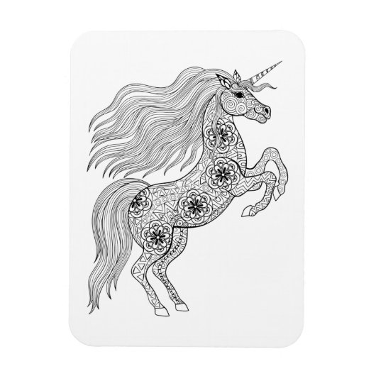 Geïnspireerde magische unicorn magneet (Verticaal)