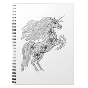 Geïnspireerde magische unicorn notitieboek