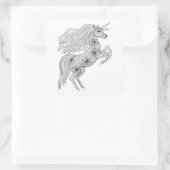 Geïnspireerde magische unicorn vierkante sticker (Tas)