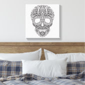 Geïnspireerde menselijke schedel 6 canvas afdruk (Insitu (Slaapkamer))