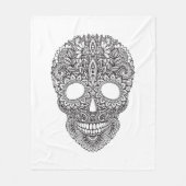 Geïnspireerde menselijke schedel fleece deken (Voorkant)