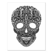 Geïnspireerde menselijke schedel rubberstempel (Afrduk)