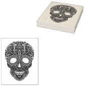 Geïnspireerde menselijke schedel rubberstempel (Gestempeld)