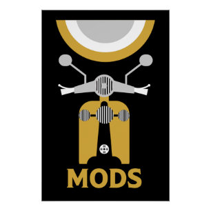  geïnspireerde mods en rockers perfect poster